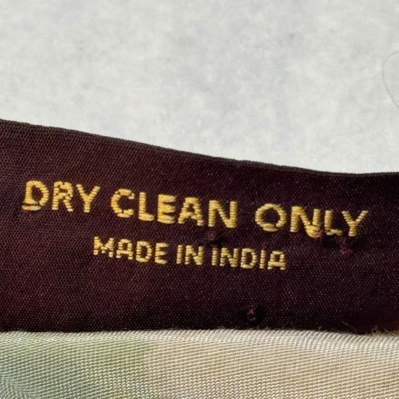 Feather Touch Floral Maxi Dress Womens M Green Sequin Trim Cottagecore Boho - Picture 12 of 12